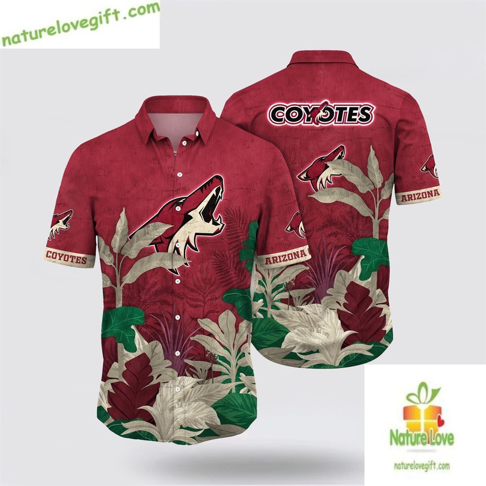 Arizona Coyotes Hawaiian Tropical Summer Fan Gear - Adult & Kids T-Shirts, Sweatshirts & Hoodies apparel design preview 1