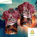 Arizona Coyotes NHL Hawaiian Palm Tree Button Up - Adult & Kids T-Shirts, Sweatshirts & Hoodies apparel design preview 1