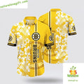 Boston Bruins Hawaiian Tropical Apricot Blossom - Adult & Kids T-Shirts, Sweatshirts & Hoodies apparel design preview 1