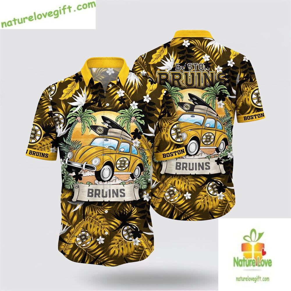 Boston Bruins Hawaiian Tropical Summer Travel Aloha - Adult & Kids T-Shirts, Sweatshirts & Hoodies apparel design preview 1