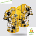 Boston Bruins Tropical Floral Hawaiian Aloha Summer - Adult & Kids T-Shirts, Sweatshirts & Hoodies apparel design preview 1