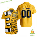Boston Bruins Hawaiian Hockey Team Aloha Button Up - Adult & Kids T-Shirts, Sweatshirts & Hoodies apparel design preview 1