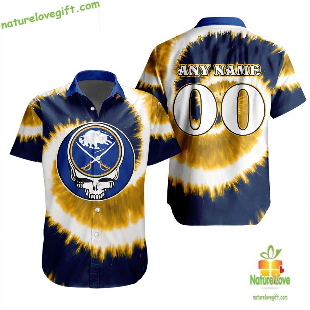 Grateful Dead Buffalo Sabres Tie Dye Hawaiian - Adult & Kids T-Shirts, Sweatshirts & Hoodies apparel design preview 1