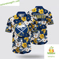 Buffalo Sabres Hawaiian Tropical Begonia Flower - Adult & Kids T-Shirts, Sweatshirts & Hoodies apparel design preview 1