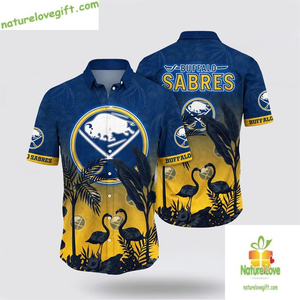 Buffalo Sabres Hawaiian Tropical Flamingo Summer - Adult & Kids T-Shirts, Sweatshirts & Hoodies apparel design preview 1