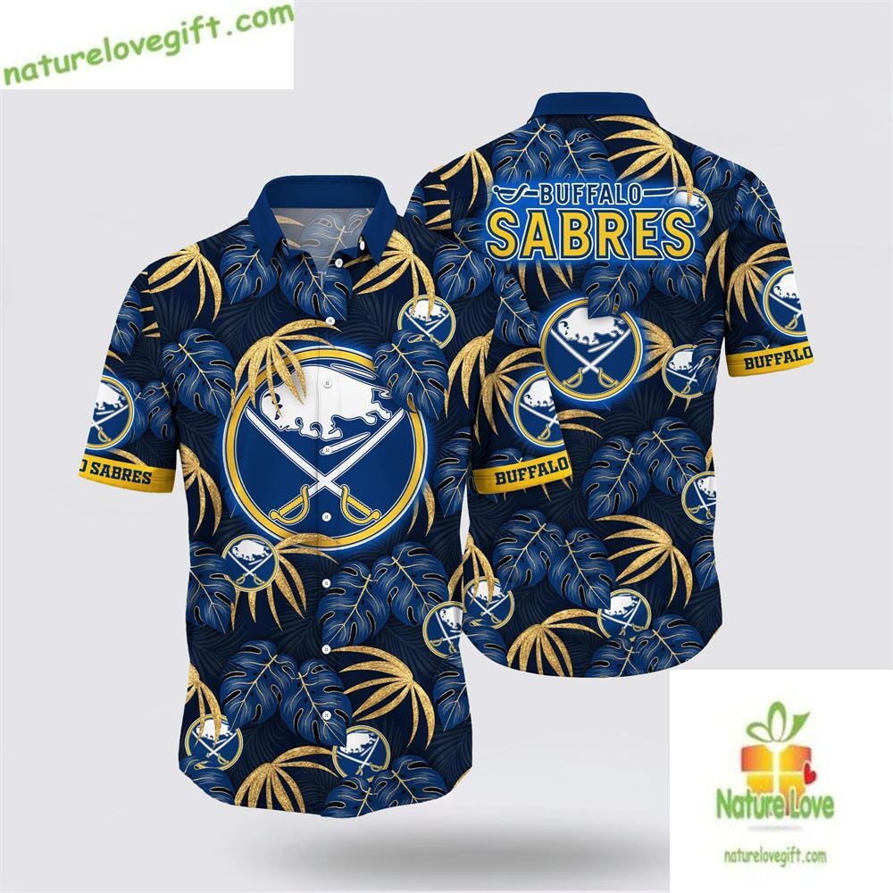 Buffalo Sabres Hawaiian Tropical Summer Hockey Fan - Adult & Kids T-Shirts, Sweatshirts & Hoodies apparel design preview 1