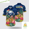 Buffalo Sabres Hawaiian Tropical Parrot Flamingo - Adult & Kids T-Shirts, Sweatshirts & Hoodies apparel design preview 1