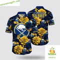 Buffalo Sabres Hawaiian Tropical Floral Summer Fan - Adult & Kids T-Shirts, Sweatshirts & Hoodies apparel design preview 1