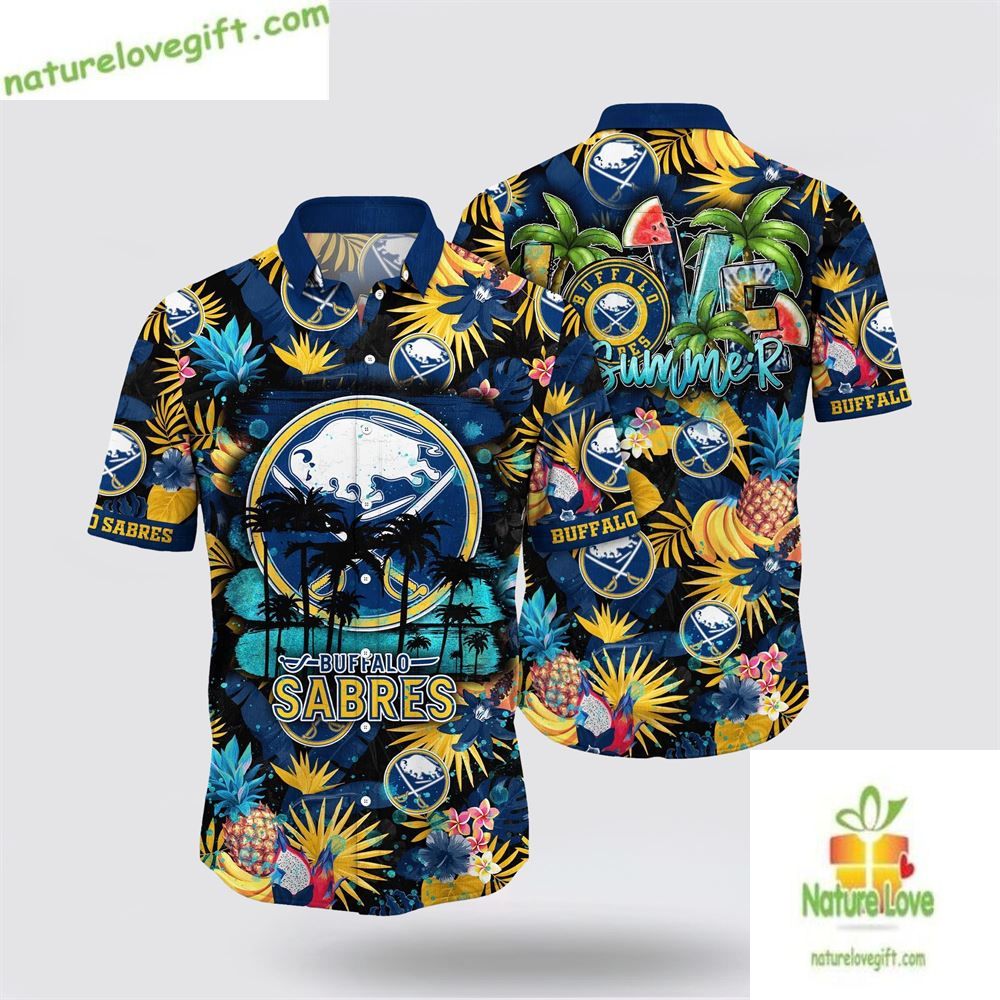 Buffalo Sabres Hawaiian Tropical Fruit Aloha for - Adult & Kids T-Shirts, Sweatshirts & Hoodies apparel design preview 1