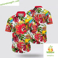 Calgary Flames Hawaiian Tropical Parrot Summer Fan - Adult & Kids T-Shirts, Sweatshirts & Hoodies apparel design preview 1
