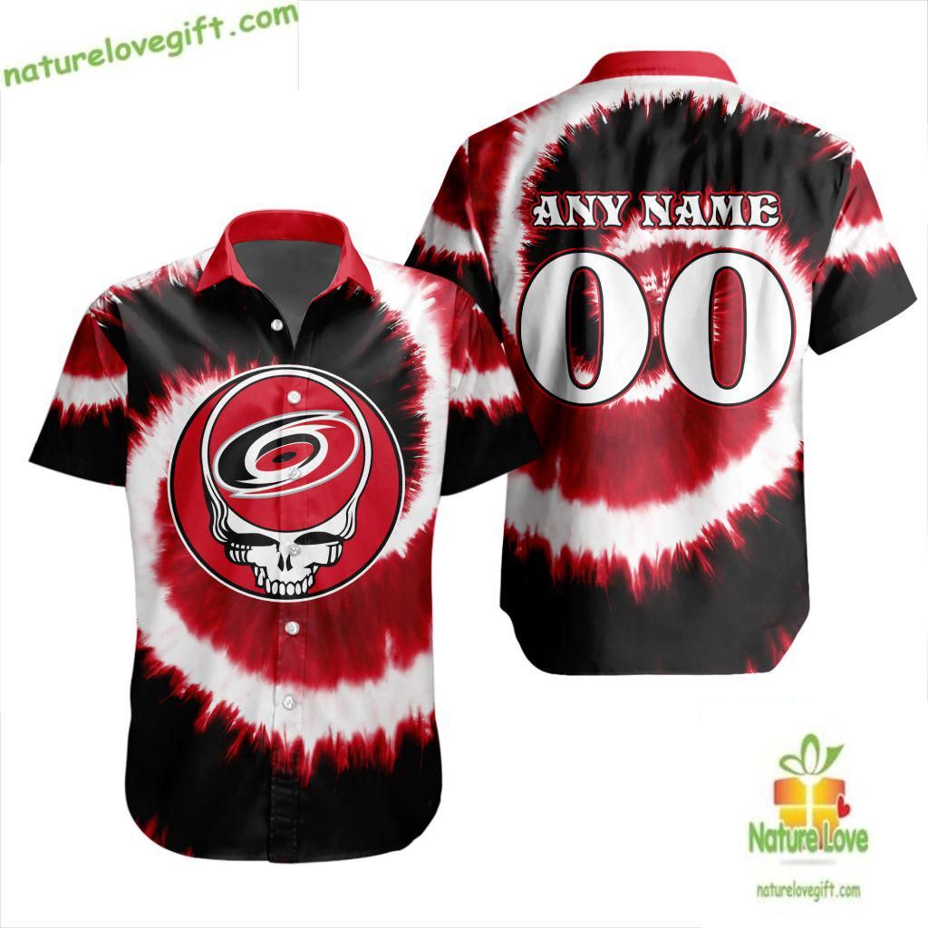Grateful Dead Carolina Hurricanes Tie Dye Hawaiian - Adult & Kids T-Shirts, Sweatshirts & Hoodies apparel design preview 1