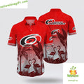 Carolina Hurricanes Hawaiian Tropical Flamingo Aloha - Adult & Kids T-Shirts, Sweatshirts & Hoodies apparel design preview 1