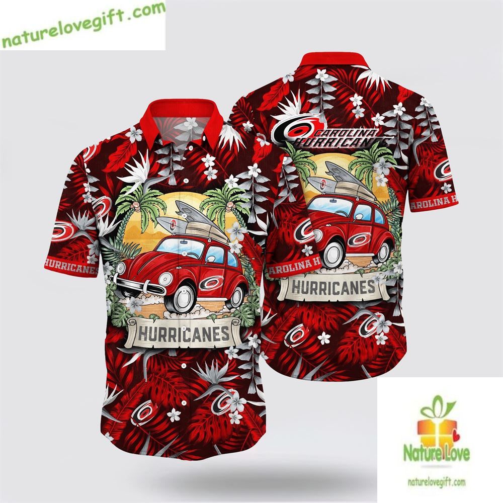 Carolina Hurricanes Hawaiian Tropical Summer Travel - Adult & Kids T-Shirts, Sweatshirts & Hoodies apparel design preview 1
