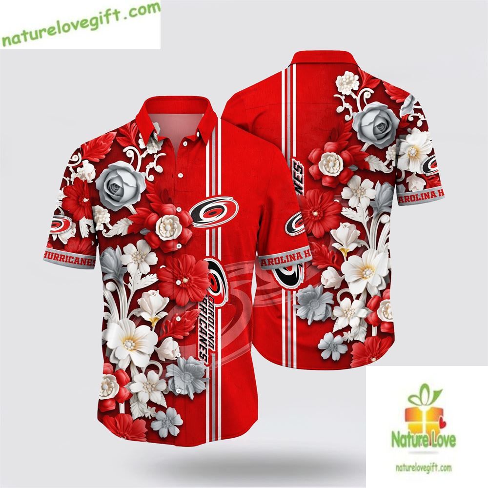 Carolina Hurricanes Hawaiian Tropical Floral Summer - Adult & Kids T-Shirts, Sweatshirts & Hoodies apparel design preview 1