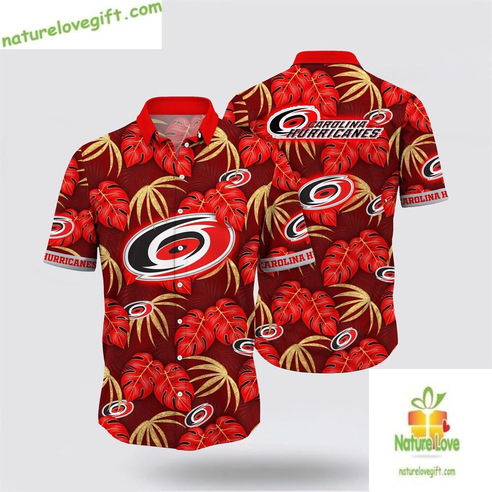 Carolina Hurricanes Hawaiian Tropical Summer Fan Gear - Adult & Kids T-Shirts, Sweatshirts & Hoodies apparel design preview 1