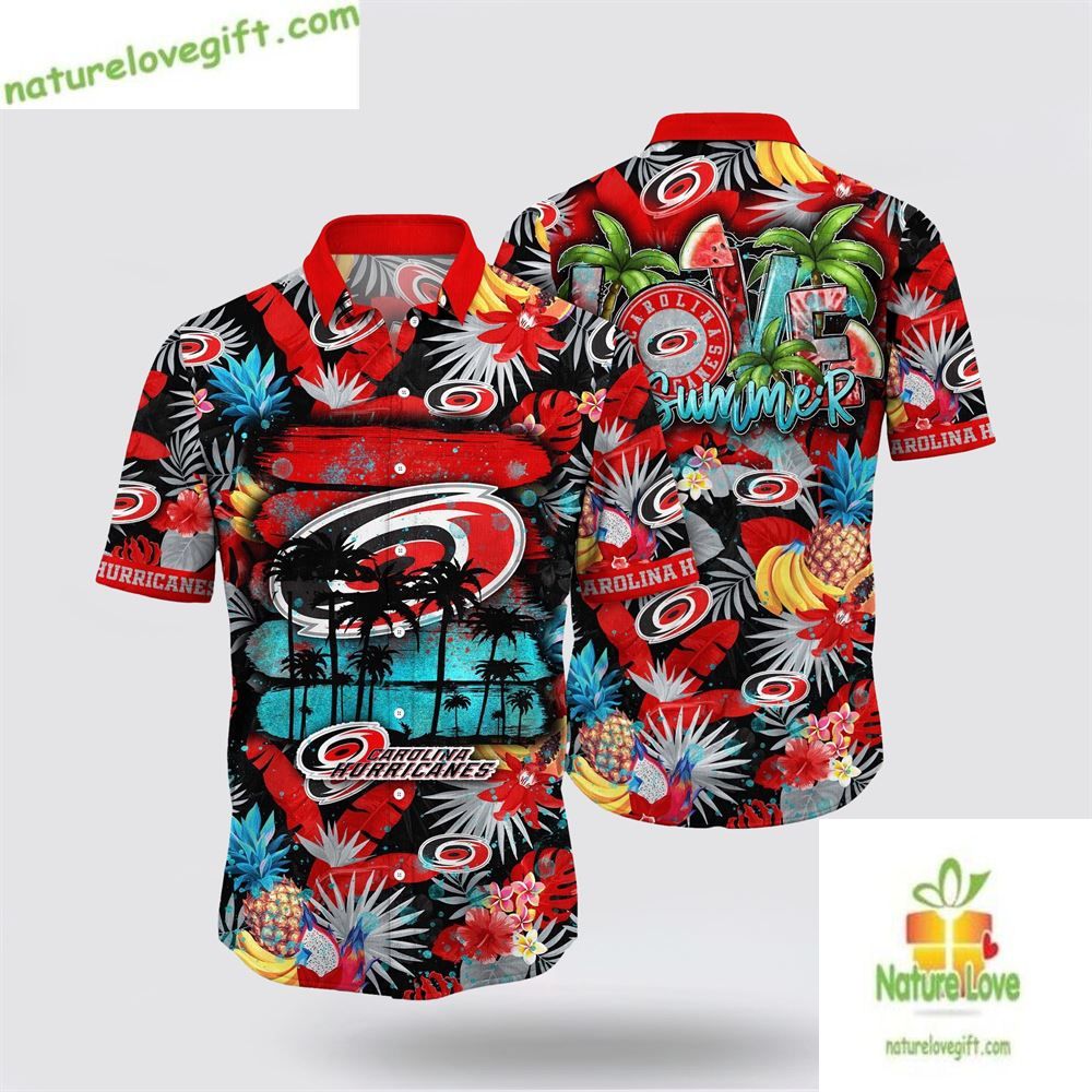 Carolina Hurricanes Hawaiian Tropical Fruits Summer - Adult & Kids T-Shirts, Sweatshirts & Hoodies apparel design preview 1