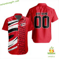 Carolina Hurricanes Hawaiian Hockey Team Aloha Button - Adult & Kids T-Shirts, Sweatshirts & Hoodies apparel design preview 1