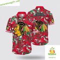 Chicago Blackhawks Tropical Leaf Hawaiian LVSNGZBMUI - Adult & Kids T-Shirts, Sweatshirts & Hoodies apparel design preview 1