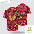 Chicago Blackhawks Hawaiian Tropical Hockey Fan Gift - Adult & Kids T-Shirts, Sweatshirts & Hoodies apparel design preview 1