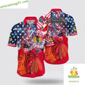 Chicago Blackhawks Hawaiian 4th of July Aloha - Adult & Kids T-Shirts, Sweatshirts & Hoodies apparel design preview 1