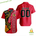 Chicago Blackhawks Hawaiian Hockey Team Button Up - Adult & Kids T-Shirts, Sweatshirts & Hoodies apparel design preview 1