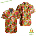 Chicago Blackhawks Hawaiian Flamingo Button Up - Adult & Kids T-Shirts, Sweatshirts & Hoodies apparel design preview 1