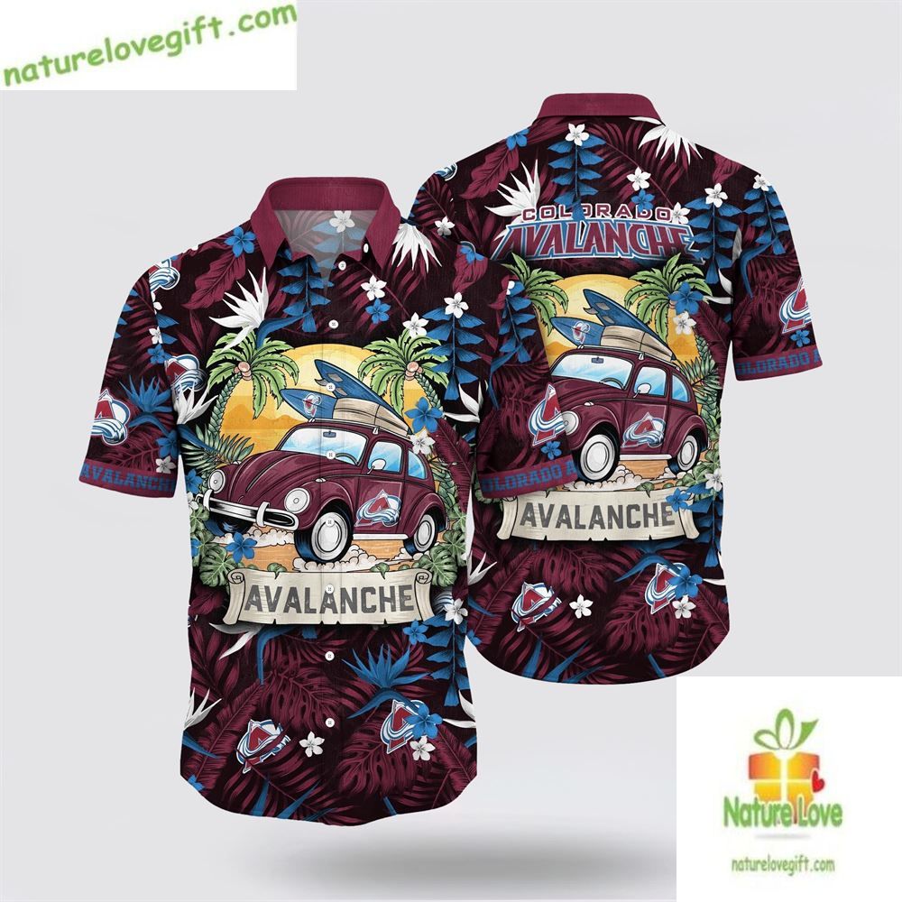 Colorado Avalanche Tropical Hawaiian Summer Travel - Adult & Kids T-Shirts, Sweatshirts & Hoodies apparel design preview 1