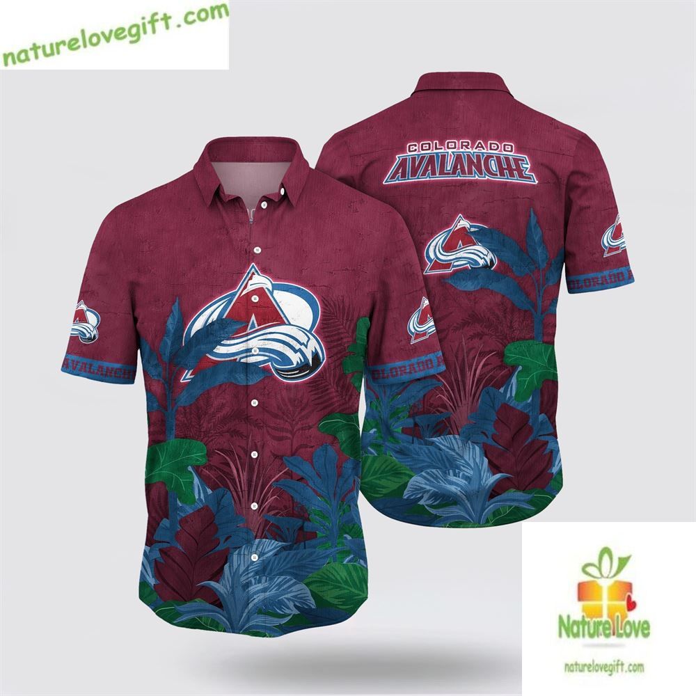 Colorado Avalanche Tropical Hawaiian Summer Forest LV - Adult & Kids T-Shirts, Sweatshirts & Hoodies apparel design preview 1