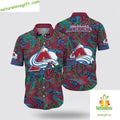 Colorado Avalanche NHL Hawaiian Tropical Leaf Summer - Adult & Kids T-Shirts, Sweatshirts & Hoodies apparel design preview 1