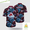 Colorado Avalanche NHL Hawaiian Tropical Summer - Adult & Kids T-Shirts, Sweatshirts & Hoodies apparel design preview 1