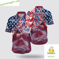 Colorado Avalanche NHL Hawaiian 4th of July Summer - Adult & Kids T-Shirts, Sweatshirts & Hoodies apparel design preview 1