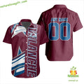 Colorado Avalanche Hawaiian Hockey Team Aloha Button - Adult & Kids T-Shirts, Sweatshirts & Hoodies apparel design preview 1