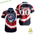 Grateful Dead Tie Dye Hawaiian Columbus Blue Jackets - Adult & Kids T-Shirts, Sweatshirts & Hoodies apparel design preview 1