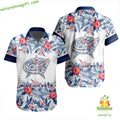 Columbus Blue Jackets Hawaiian Tropical Floral Design - Adult & Kids T-Shirts, Sweatshirts & Hoodies apparel design preview 1