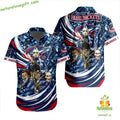 Columbus Blue Jackets Hawaiian Halloween Hockey Fan - Adult & Kids T-Shirts, Sweatshirts & Hoodies apparel design preview 1