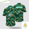 Dallas Stars Hawaiian NHL Hockey Tropical Summer - Adult & Kids T-Shirts, Sweatshirts & Hoodies apparel design preview 1