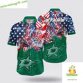 Dallas Stars Hawaiian 4th of July Summer Aloha - Adult & Kids T-Shirts, Sweatshirts & Hoodies apparel design preview 1