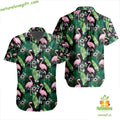 Dallas Stars Hawaiian Flamingo Button Up LV - Adult & Kids T-Shirts, Sweatshirts & Hoodies apparel design preview 1