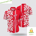 Detroit Red Wings Hawaiian Tropical Apricot Blossom - Adult & Kids T-Shirts, Sweatshirts & Hoodies apparel design preview 1