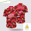 Detroit Red Wings Hawaiian Tropical Hockey Fan Summer - Adult & Kids T-Shirts, Sweatshirts & Hoodies apparel design preview 1