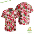 Detroit Red Wings Hawaiian Flamingo Button Up - Adult & Kids T-Shirts, Sweatshirts & Hoodies apparel design preview 1