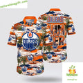 Edmonton Oilers Hawaiian Tropical Summer LV O9QTAM4T - Adult & Kids T-Shirts, Sweatshirts & Hoodies apparel design preview 1