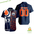 Edmonton Oilers Hawaiian Hockey Team Aloha Button Up - Adult & Kids T-Shirts, Sweatshirts & Hoodies apparel design preview 1