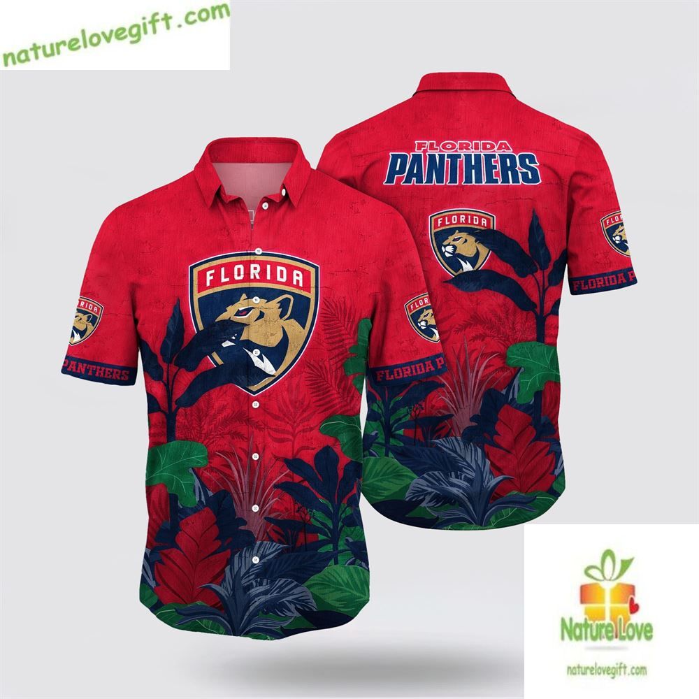 Florida Panthers Hawaiian Tropical Summer - Adult & Kids T-Shirts, Sweatshirts & Hoodies apparel design preview 1