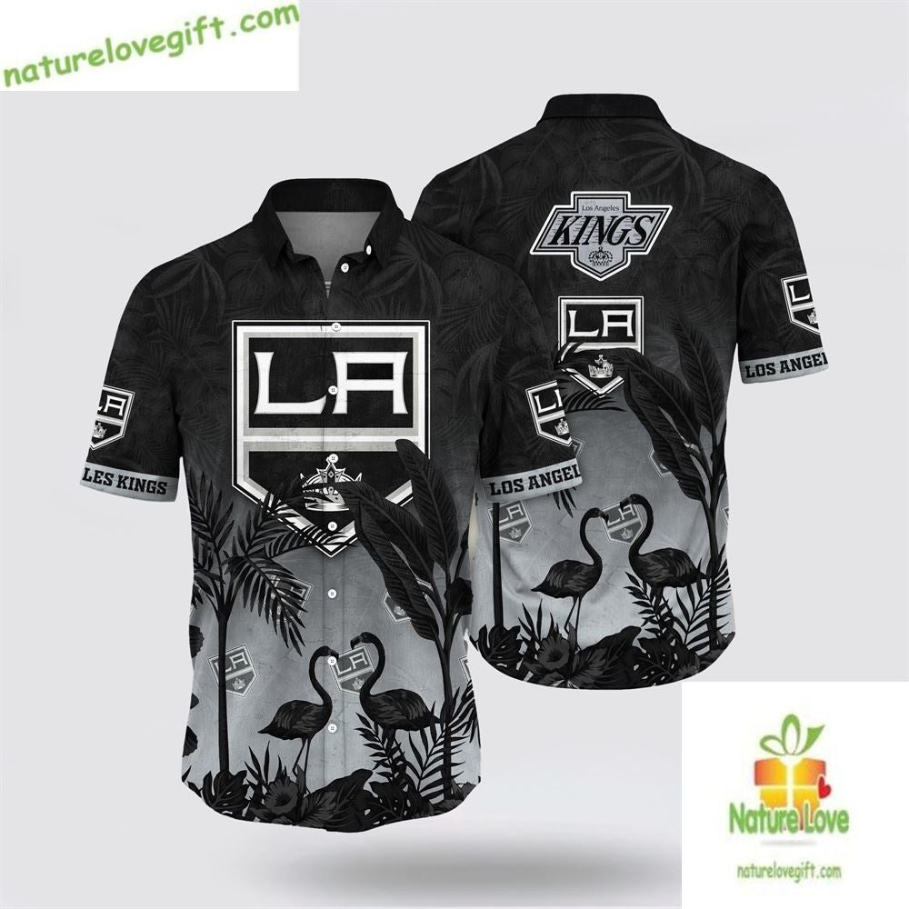 Los Angeles Kings Hawaiian Tropical Flamingo Summer - Adult & Kids T-Shirts, Sweatshirts & Hoodies apparel design preview 1