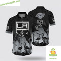 Los Angeles Kings Hawaiian Tropical Flamingo Summer - Adult & Kids T-Shirts, Sweatshirts & Hoodies apparel design preview 1