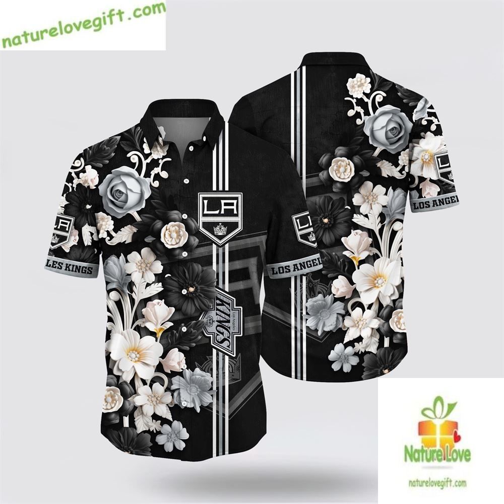 Los Angeles Kings Hawaiian Tropical Floral Summer - Adult & Kids T-Shirts, Sweatshirts & Hoodies apparel design preview 1