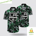Los Angeles Kings Hawaiian Tropical Leaf Summer - Adult & Kids T-Shirts, Sweatshirts & Hoodies apparel design preview 1