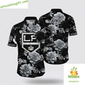 Los Angeles Kings Hawaiian Tropical Rose Summer Aloha - Adult & Kids T-Shirts, Sweatshirts & Hoodies apparel design preview 1