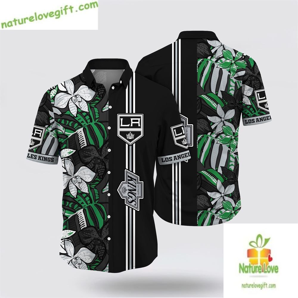Los Angeles Kings Hawaiian Tropical Floral Summer - Adult & Kids T-Shirts, Sweatshirts & Hoodies apparel design preview 1